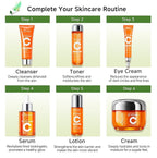 Glown 6-Piece Hydrating Skincare Set with Vitamin C & Niacinamide | Face & Body Care Kit with Cleanser, Toner, Serum, Moisturizer, Eye Cream & Body Lotion | Self-Care Gift Set for Women