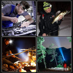 Headlamp Rechargeable, 2000 Lumen Super Bright LED Head Lamp for Adults, IP67 Waterproof Rechargeable Headlight with 9 Modes, Head Flashlight with 2600 mAh for Outdoor Camping Hiking Fishing Running
