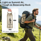 FREE SOLDIER Camping Tarp Waterproof Portable Multifunctional Outdoor Traveling Awning Backpacking Shelter Rain Tarp (Beige 10×10.5ft)