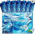 Travel Size Toiletries Mouthwash Packets - TSA-Approved Mini Mint Mouthwash for Adults, Alcohol & Fluoride-Free Oral Care for Air Travel Gifts, Dates & Office, Individually Wrapped (Pack of 30)