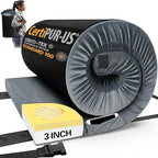 CYMULA CertiPUR-US Memory Foam Camping Mattress Pad, Portable Foam Sleeping Pad for Camping, Roll up Sleeping Mat for Adults Guest Floor Bed for Sleepover, Car, Tent SUV Cot Mattress