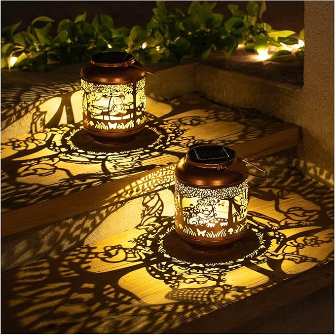 Frog Solar Lanterns Outdoor Waterproof,Hanging Solar Lights Frog Gifts for Women Men Metal LED Decorative Light for Yard,Patio,Lawn,Tabletop,Pathway,Landscape,Garden Decor