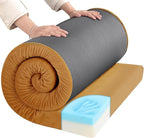 HOMBYS 3 INCH Thick Waterproof Memory Foam Camping Mattress for Outdoor Sleeping, Portable Roll Up Mattress Pad Mat for Travel Truck Bed Tent