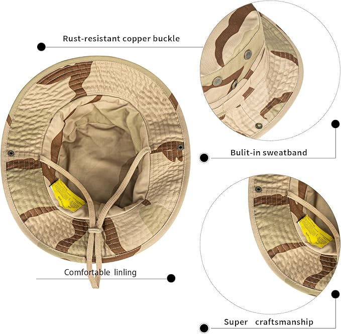 Sun Hats for Men Women Bucket Hat UPF 50+ Boonie Hat Foldable UV Protection Hiking Beach Fishing Summer Safari