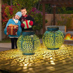 TAKE ME Solar Lanterns Outdoor Lights Waterproof Garden Lanterns for Patio,Outside Mothers Day Gifts Mom Wife Grandma Birthday Gifts [Set of 2]