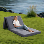 Memory Foam Camping Mattress Pad, 3 Inch Thick Waterproof Foldable Sofa Bed Floor Mattress, Portable Sleeping Pad for Adult, Sleeping Mat for Travel RV Camping Guest Yoga