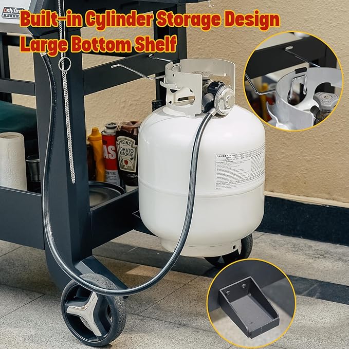 Propane Gas Griddle 4-Burner, Outdoor Gas Stove with 555 sq.in Cooking Area, Foldable Side Tables, Towel Rack, Flat Top Grill Griddle for Patio Barbecue, Backyard, BBQ Party, GS352