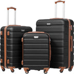 Coolife Luggage 3 Piece Set Suitcase Spinner Hardshell Lightweight TSA Lock