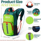 Kids Hydration Backpack with 1.5L Water Bladder Hiking Backpack Lightweight for Boys or Girls Children Biking Climbing Running Cycling