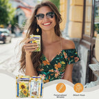 Yonlevres Credit Card Holder Slim Wallet, Sunflower RFID Wallet Women Front Pocket Small Card Holder, Travel Cute Funny Thin Card Case ID Window PU Leather RFID Blocking Card Organizer Gifts Girls