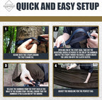 Onewind 11ft Camping Hammock with Mosquito Net and Adjustable Ridgeline, Lightweight Portable Double Hammock with Tree Straps and Bug Net, Ideal for Camping, Hiking, Backpacking, Coyote Brown