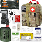 EVERLIT Emergency Trauma Kit, CAT GEN-7 Tourniquet 36" Splint, Military Combat Tactical IFAK for Critical Wounds First Aid, Gun Shots, Severe Bleeding Control (Camouflage)