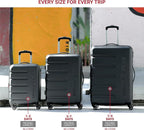 SwissGear 7366 Signature Hardside Expandable Luggage with Spinner Wheels, TSA Lock, Cup-Holder, Navy, 2-Piece Set (19/27)