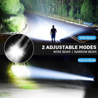 Flashlights Rechargeable LED High Lumens - 2 Pack 99,000LM Super Bright Flashlight, Adjustable Powerful Flash Light with 5 Modes, Waterproof Handheld Flashlight for Home, Camping