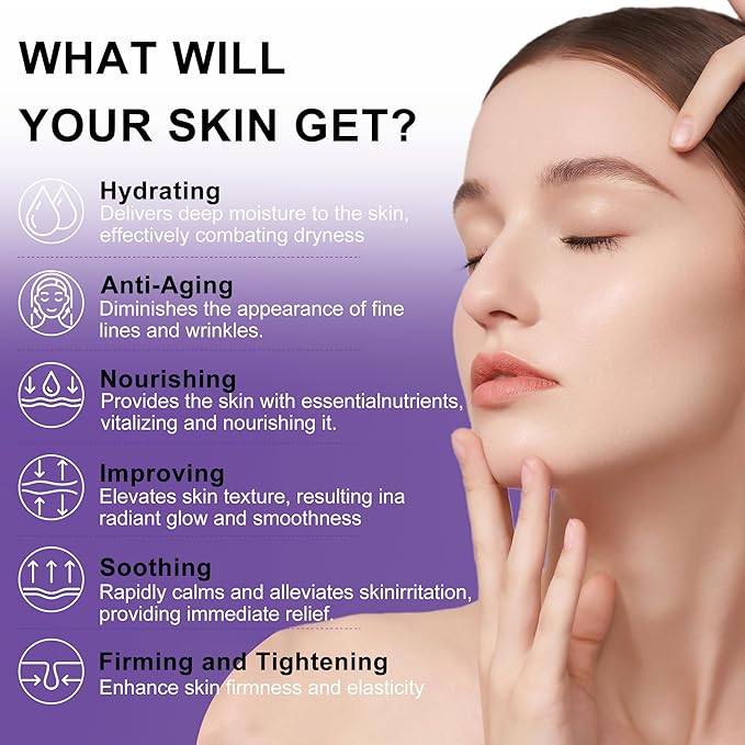 Skin Care Set,6Pcs Professional Womens Teens Tighten Lift Firm Skincare,Hydrate Anti-Aging Facial Routine Kit Travel Gift Set,Birthday Christmas Secret Santa Gifts for Women Teenage Girl Wife Mom | Professional