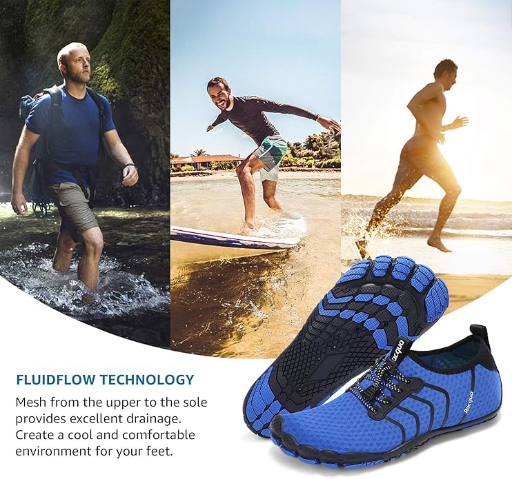 Racqua Water Shoes Quick Dry Barefoot Beach Aqua Sport Swim Surf Pool Hiking Diving Walking for Men Women