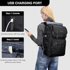 PIJUSHI Travel Backpack for Women Men Carry on Luggage Backpack Convertible Large Laptop Duffel Bag for Airplanes(PE049 Black)