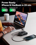 INIU Power Bank, 25000mAh 100W High Capacity Laptop & Phone Portable Charger, Fast Charging Flight Cruise Ship Family Essentials Traveling Mini Battery Pack for College Student Teen Boys Girls, Orange