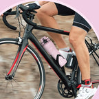 OLDLEY 25 oz Water Bottle, Motivational Water Bottle with Time Marker, Sports Water Bottle With Strap, Leakproof & BPA Free Large Water Bottles for School, Gym, Travel, Outdoor, Tritan,Pink