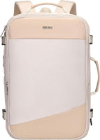 PIJUSHI Travel Backpack for Women Carry on Suitcase Backpack Flight Approved Personal Item Bag Fits 16 Inch Laptop(PE035 Beige)