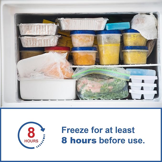 Reusable Jumbo Ice Pack - Long Lasting - Perfect for Keeping Food Or Beverages Cold, Coolers, Camping, Beach Coolers, Hiking & More, Clear Blue