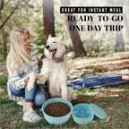 AVERYDAY 50 Oz Travel Dog Bowls with Lids, 2-in-1 Portable Pet Bowls for Food and Water, Leakproof Travel Dog Food & Water Bowl for Outdoor, Camping, Travel Dog Feeding Bowl, Daycare Pet Bowls