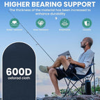 2-Pack Foldable Camping Chairs with Cup Holder, 300LB Lawn Portable Folding Chairs for Adults, Lightweight Outdoor Beach Chairs with Carry Bag for Camp, Fishing, Sports (Navy)
