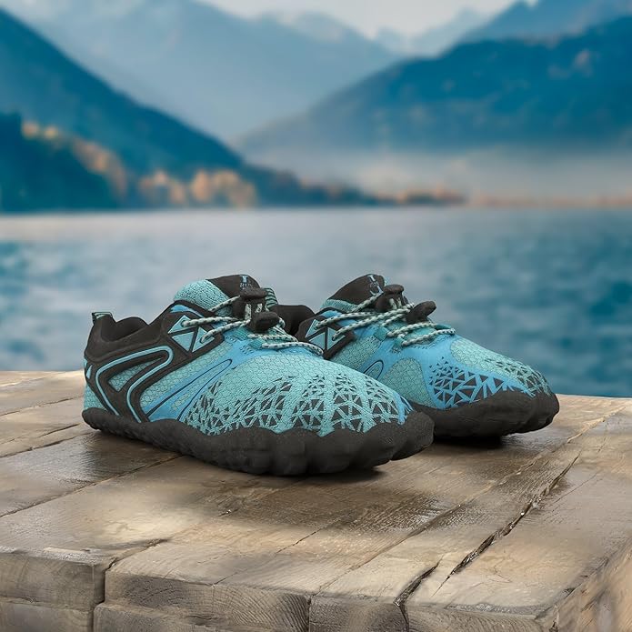 L-RUN Barefoot Water Shoes Women Mens Aqua Sock Athletic Hiking Water Sports Shoes for Swim Beach Pool Sand Diving Walking