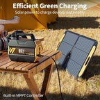 VTOMAN FlashSpeed 300 Portable Power Station 300W, 230Wh Solar Generator with LiFePO4 Battery Pack, 3000 Cycles, PD 100W USB-C, 6 Outlets for Outdoor Camping, RV, Off-grid, Home Backup