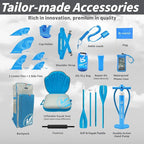 Journey 11'6" / 11'×34" / 11'×35" Extra Wide Paddle Board, One-Stop Premium SUP Board Accessories, Tailored Fins, Stable Inflatable Stand Up Paddle Boards for Youth/Adults of All Skill Levels