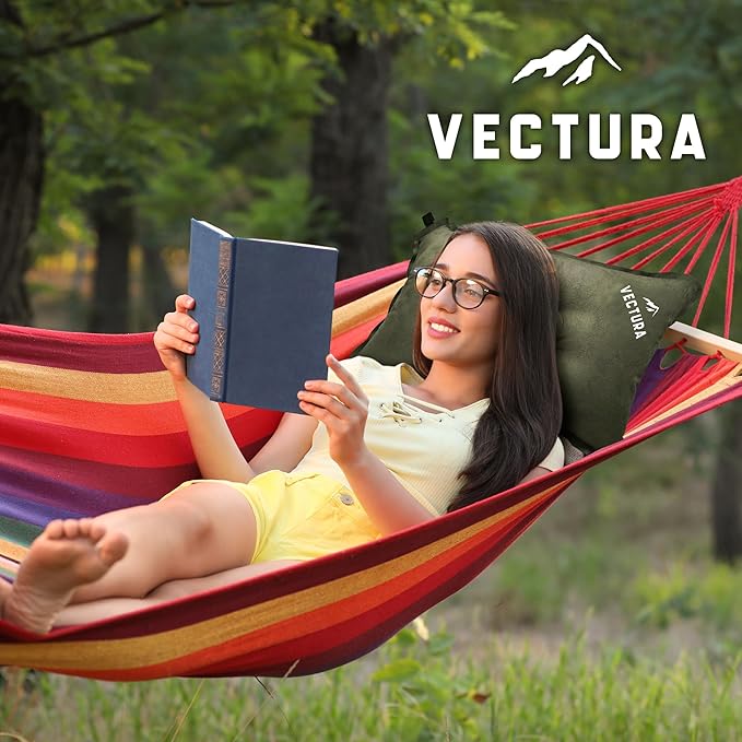 Self-Inflating Camping Pillow – Lightweight & Compact Backpacking Pillow for Hiking, Travel & Outdoor Use – Comfortable Inflatable Pillow for Sleeping – Size 45 x 30 cm (Olive Green)