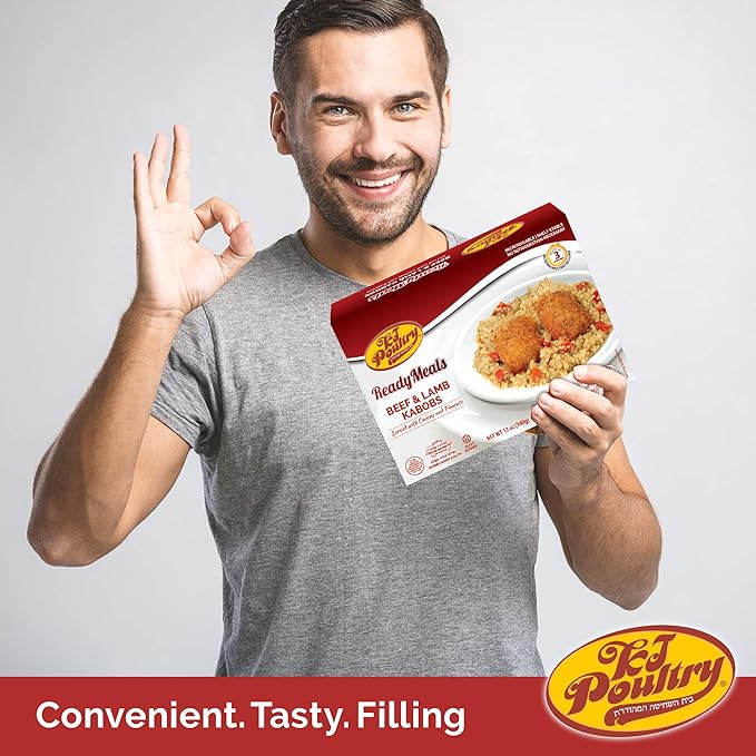 KJ Poultry Kosher Ready Meals - (6 Pack Ultimate Variety - Beef & Chicken) Prepared Entree Fully Cooked, Shelf Stable Microwave Dinner Travel Military Camping Emergency Survival Protein