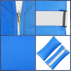 Chaise Lounge Head Pillow, 2 Pack Outdoor Lounge Chair Pillows with Adjustable Strap Longue Head Pillow Headrest Pillows for Patio Backyard Beach Pool Garden Recliner(Azure Blue)