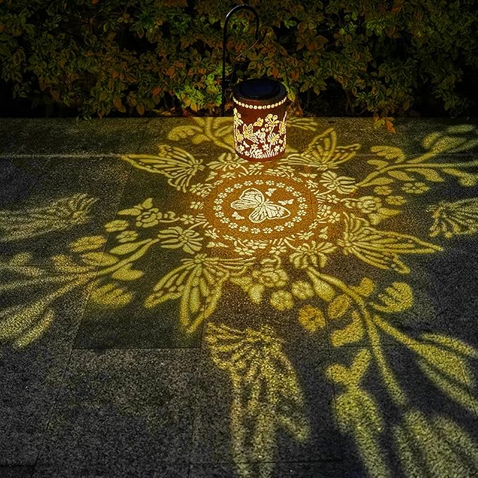 13.4" Large Size Butterfly Solar Hanging Lanterns, Upgraded Solar Panel & 2000mAh Battery for Long-Lasting, Outdoor Waterproof Garden Decor for Patio Yard Table Tree, Gifts for Women Mom Grandma