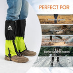 Waterproof Adjustable Leg Gaiters for Men and Women Snow Boot Gaiters for Hiking in Hunting Sand and Mud Mountain Climbing or Snowshoeing