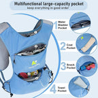 Running Vest with Water Bladder 1.5 Liter, Small Hydration Water Vest, Lightweight Hydration Pack Multi-Pocket 11x - for Hiking Race Trail Marathon for Women Men
