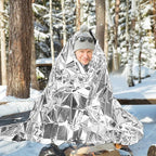 Emergency Blankets Mylar Thermal Blanket (10 Pack-Silver) 84"x52" Space Blankets Survival for First Aid,Camping,Car Emergency Kit,Outdoor Camping,Hiking,First Aid,Marathon