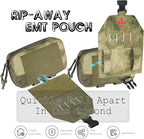 Ifak Pouch-Rapid Deployment Tactical MOLLE Trauma Kit Pouches, Quick Release Tear-Off Medical First Aid Kit Organiser with Red Immediate Identify for Emergency Surviva Activities.