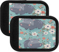 Qilmy Cute Hippo Baby Luggage Handle Wrap 2Pack Luggage Identifiers Tag Comfort Handle Grips Cover for Stroller Suitcase Bag Airplane Travel Accessories1259