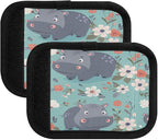 Qilmy Cute Hippo Baby Luggage Handle Wrap 2Pack Luggage Identifiers Tag Comfort Handle Grips Cover for Stroller Suitcase Bag Airplane Travel Accessories1259