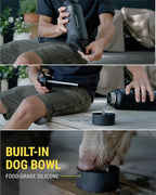 Scosche MFMS22 MagicMount Flask 22 oz Stainless Steel Water Bottle with MagSafe Phone Mount Stand, 12H Hot & 24H Cold Insulated Flask with Magnetic Phone Holder for Gym, Car, Travel, Sports 22oz Black