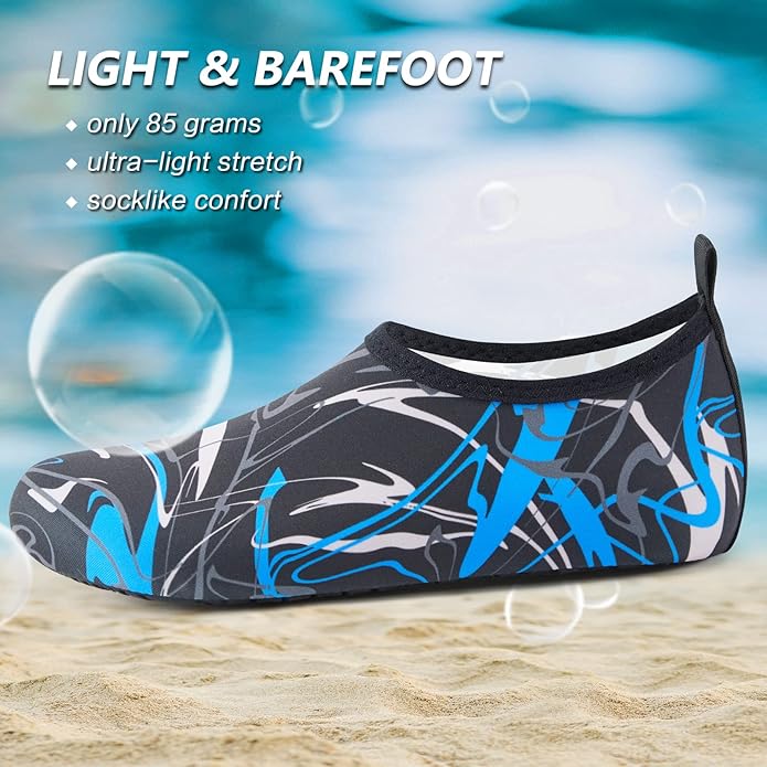 Deevike Water Shoes for Women Men Barefoot Quick-Dry Aqua Socks Slip-on for Beach Swim Surf Yoga Exercise