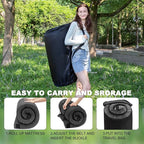 Memory Foam Camping Mattress Sleeping Pad, 3" Thick Waterproof Portable Roll Up Sleeping Mats & Floor Mattress Pad with Pillow + Travel Bag for Camping Car Truck SUV Tent Sleepover Kids Adult