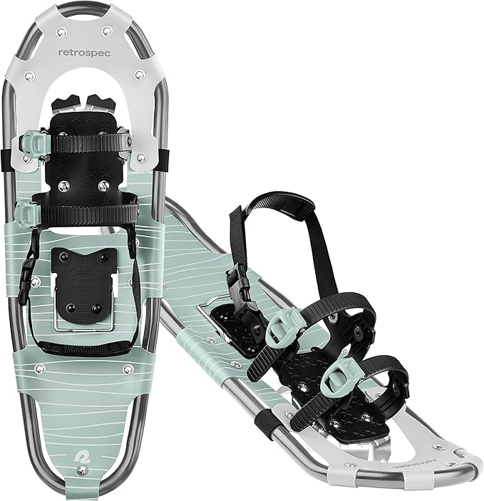 Retrospec Drifter Snowshoe for Men & Women - Aluminum Frames & a Double-Rachet Binding System - Lightweight All Terrain Snow Shoes