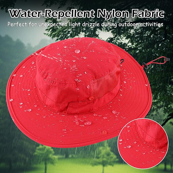 Connectyle Men's Sun Hat UPF 50+ Wide Brim Bucket Hats for Fishing Hiking Gardening Adjustable Boonie Hat Outdoor Safari Hats