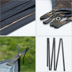 Forceatt 12x14FT Waterproof Camping Tarp with 2 Poles, Sun Shelter for Car, Tent, Hammock in Camping, Hiking, Backpacking, Garden and Traveling