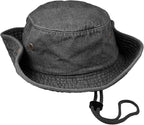 Wide Brim Hiking Fishing Safari Boonie Bucket Hats 100% Cotton UV Sun Protection for Men Women Outdoor Activities