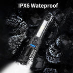 Rechargeable LED Flashlight 2 Pack,90000 High Lumens Tactical Flashlights with 7 Modes,Waterproof Zoomable Handheld Flash Light with COB Work Light for Emergencies,Camping,Home