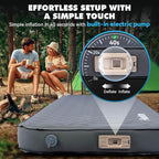 Hikenture 4" Thick Self Inflating Sleeping Pad, Foam & Air Camping Mattress, 9.5 R-Value Insulated Sleeping Mat, Portable All Season Camping Pad for Tent, Car, Cot, Truck