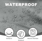 Fleece Waterproof Outdoor Blanket - Windproof Stadium Blanket for Camping, Picnics, and Sports Stay Dry and Comfortable 80"x 58"(Gray)